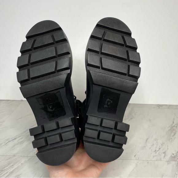 Steve Madden Northern Faux Fur Black Heeled Boot 9M - Picture 13 of 14